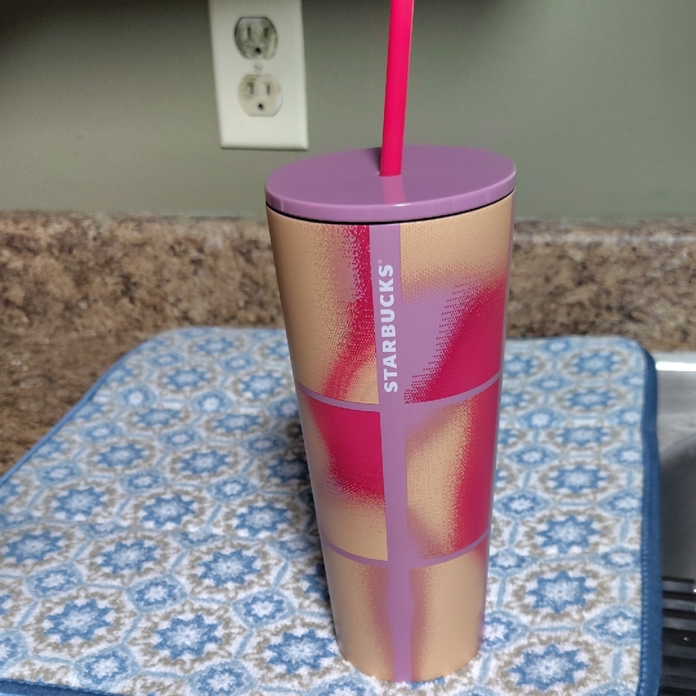 Starbucks Purple and Gold Tumbler